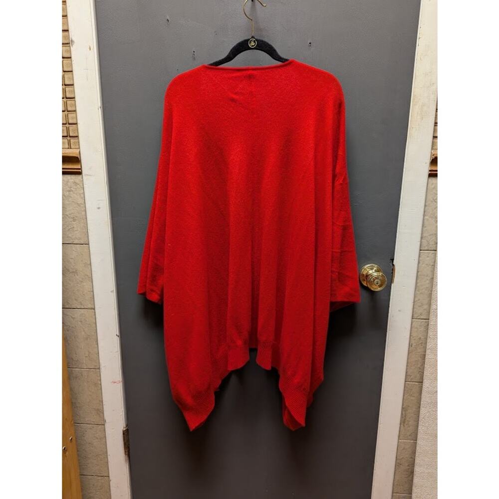 Nordstrom Red Cashmere Wrap New Repaired One Size Extra Large Soft View 2